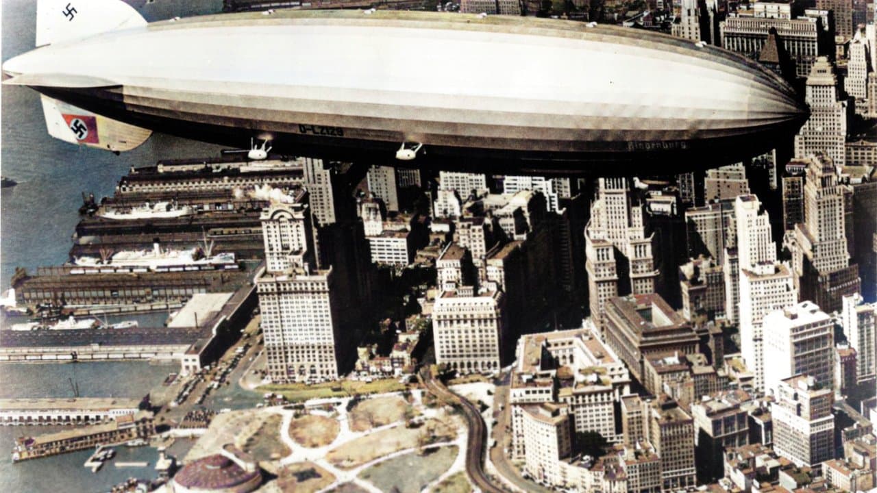 The Hindenburg backdrop