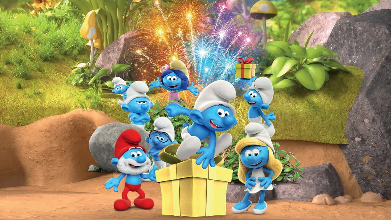 De Smurfen Party backdrop