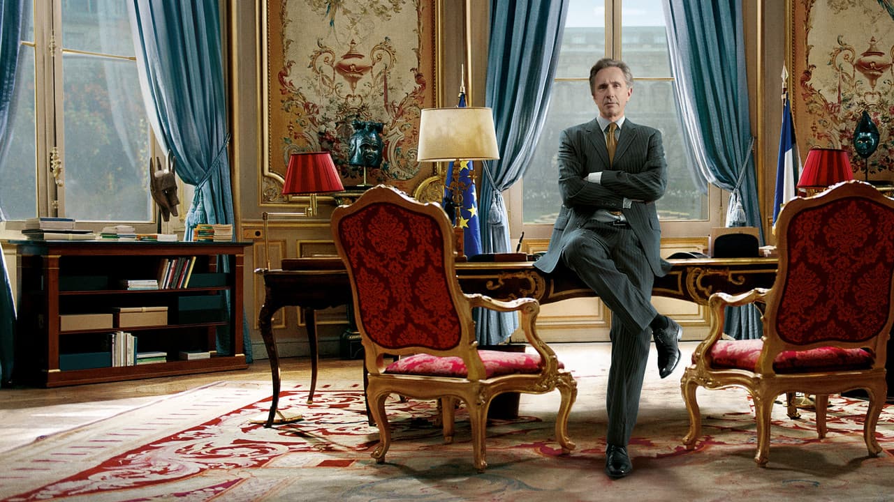 The French Minister backdrop