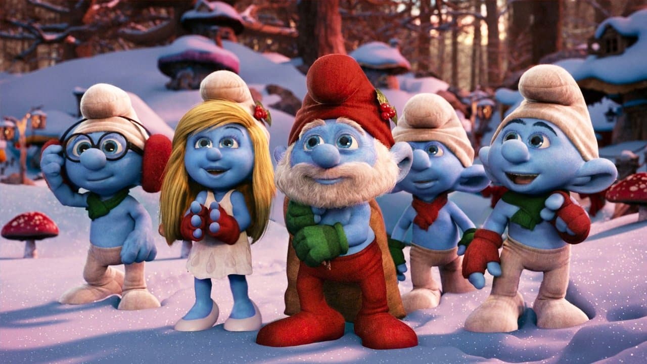 The Smurfs: A Christmas Carol backdrop