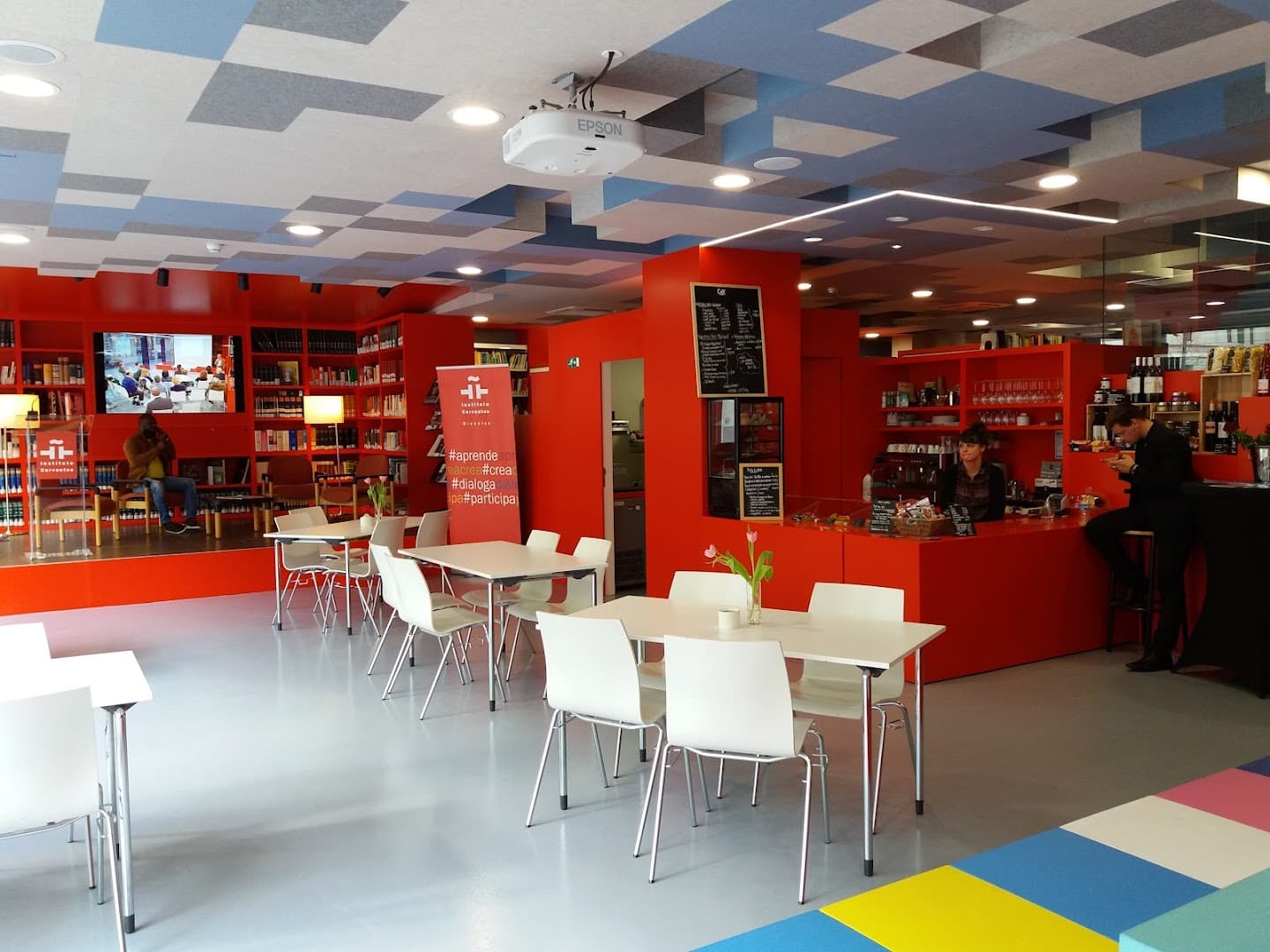Instituto Cervantes backdrop